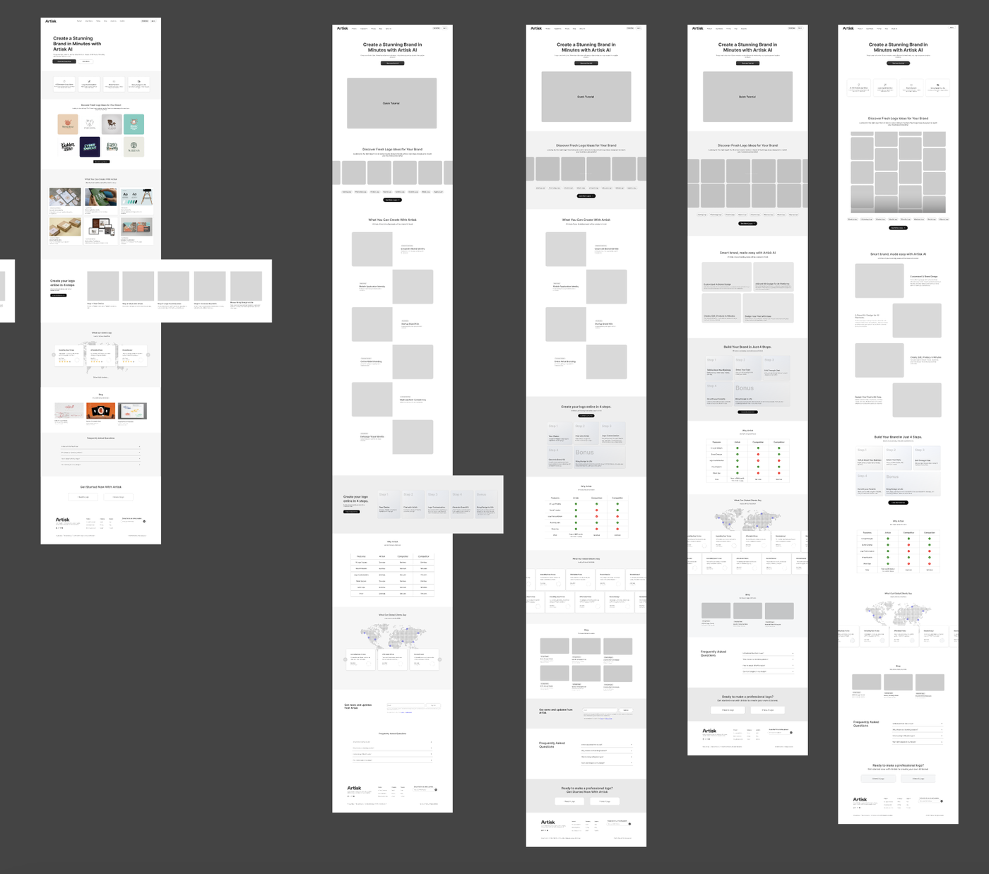 Landing page wireframe